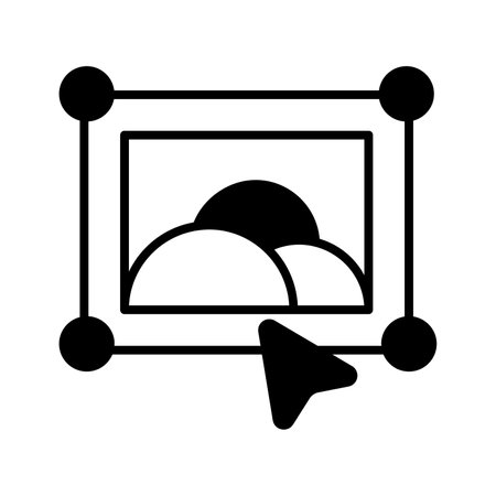 Trendy icon of digital art, isolated on white backgroundのイラスト素材