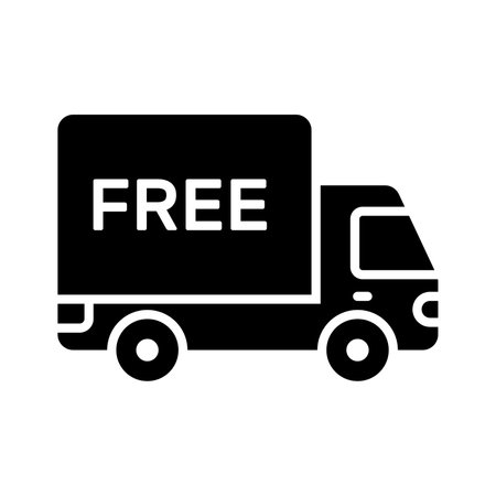 Delivery van, free shipping, delivery truck vector icon for apps and websitesのイラスト素材
