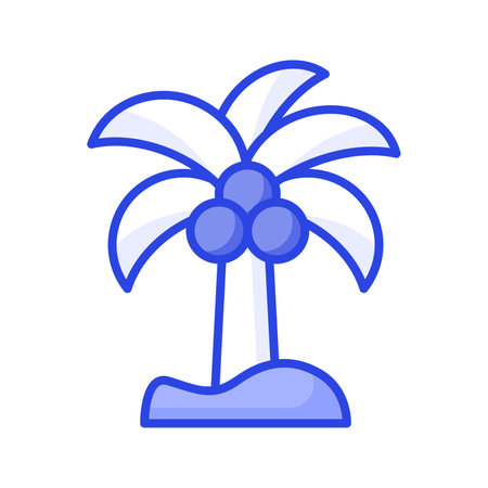 Beautiful vector of coconut tree in modern style, easy to use in web, mobile apps and all presentation projectsのイラスト素材