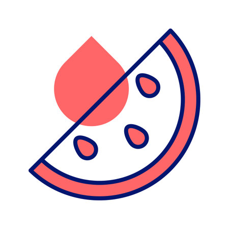 Grab this carefully designed icon of watermelon in trendy style, ready to use vectorのイラスト素材