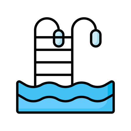 Visually appealing vector of swimming pool, editable lap pool conceptのイラスト素材