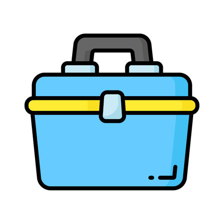 Check this carefully crafted icon of portable cooler, beach box vector designのイラスト素材
