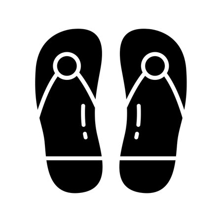 An icon of flip flops in modern style isolated on white background, editable vectorのイラスト素材