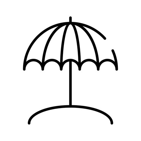 Carefully crafted vector of beach umbrella, icon of beachのイラスト素材