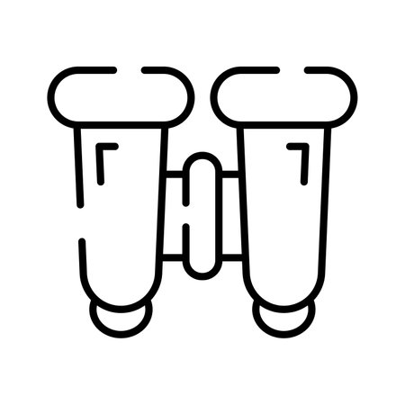 An optical instrument with a lens for each eye, used for viewing distant objects, binoculars vector design in trendy styleのイラスト素材