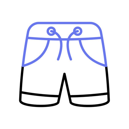 Shorts icon in modern style, beachwear vectorのイラスト素材