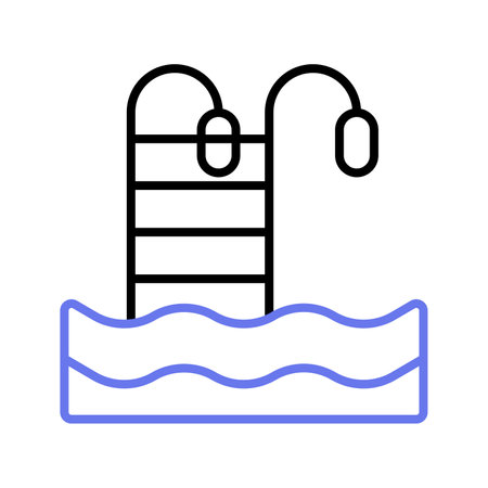 Visually appealing vector of swimming pool, editable lap pool conceptのイラスト素材