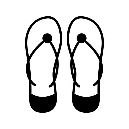 An icon of flip flops in modern style isolated on white background, editable vectorのイラスト素材