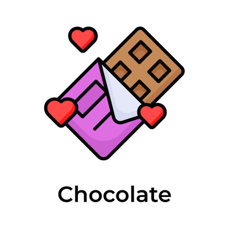 Yummy chocolate, an amazing icon of chocolate in editable styleのイラスト素材
