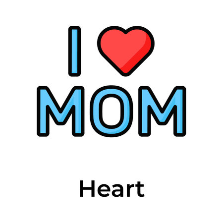 I love mom icon design, ready for premium useのイラスト素材