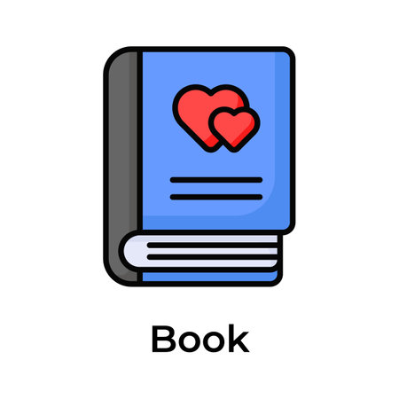 Take a look at this amazing icon of book in modern design styleのイラスト素材