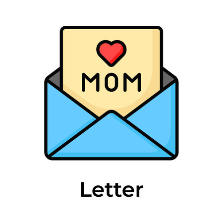Mothers day letter icon in trendy design style, premium vectorのイラスト素材