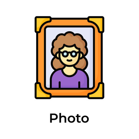 Trendy icon of mom photograph in modern design styleのイラスト素材