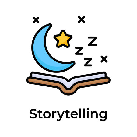 Get this amazing icon of storytelling, ready to use vectorのイラスト素材