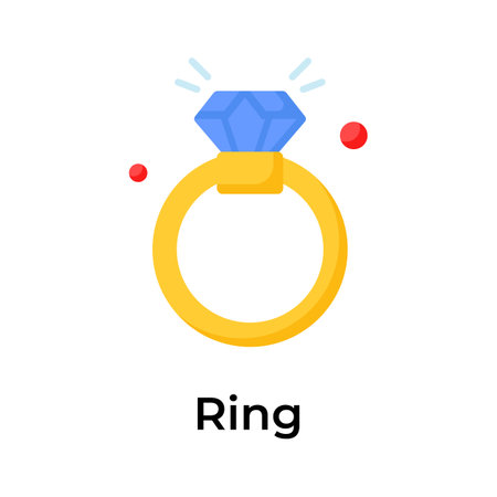 Creatively designed icon of precious diamond ring, mothers day giftのイラスト素材