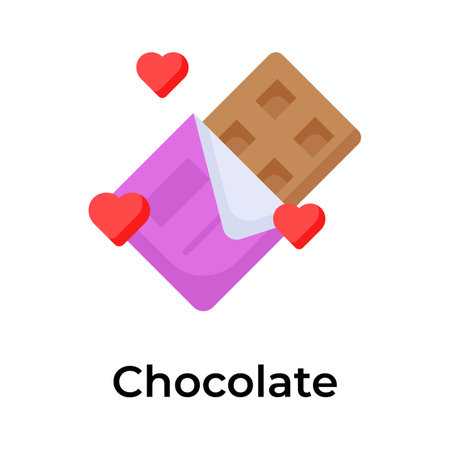 Yummy chocolate, an amazing icon of chocolate in editable styleのイラスト素材