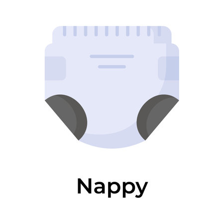 Baby diaper, premium icon of baby nappy in modern styleのイラスト素材