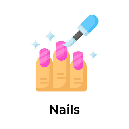 An amazing icon of nail painting, have a look at this beautiful vector of nail polishingのイラスト素材