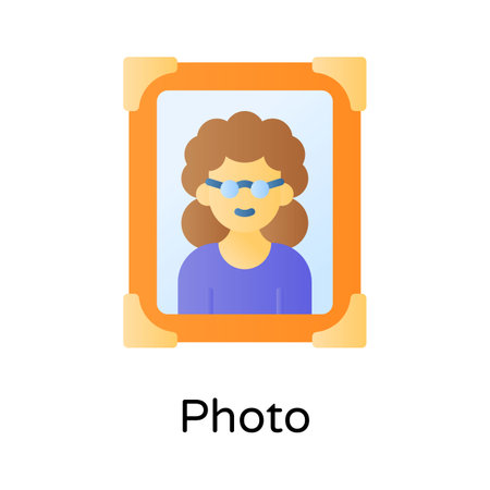 Trendy icon of mom photograph in modern design styleのイラスト素材