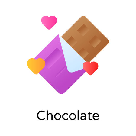 Yummy chocolate, an amazing icon of chocolate in editable styleのイラスト素材