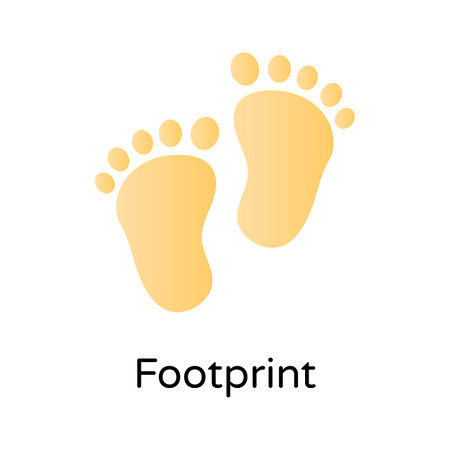 Baby footprints vector design in trendy modern styleのイラスト素材