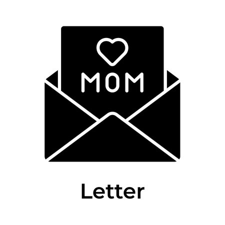 Mothers day letter icon in trendy design style, premium vectorのイラスト素材