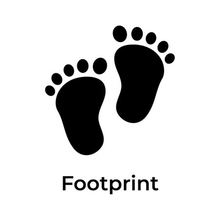 Baby footprints vector design in trendy modern styleのイラスト素材
