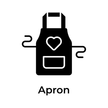 Cooking apron vector design, kitchen clothing iconのイラスト素材