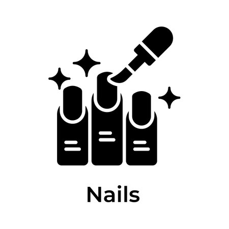 An amazing icon of nail painting, have a look at this beautiful vector of nail polishingのイラスト素材