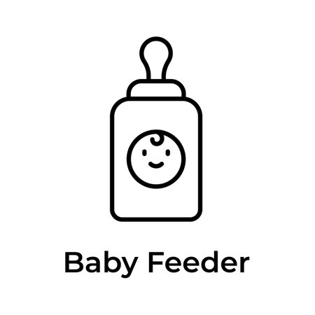 Amazing vector design of baby feeder, editable modern vectorのイラスト素材