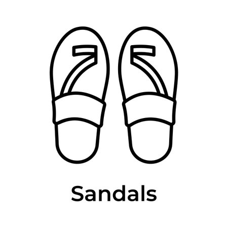Visually perfect premium icon of ladies sandals in trendy styleのイラスト素材
