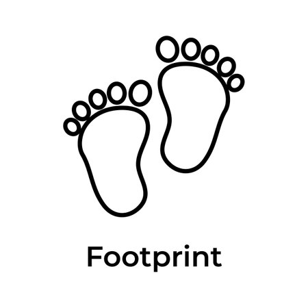 Baby footprints vector design in trendy modern styleのイラスト素材