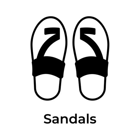 Visually perfect premium icon of ladies sandals in trendy styleのイラスト素材