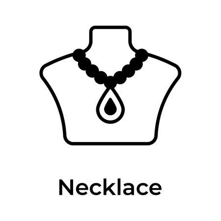 Creatively designed amazing icon of gold necklace in editable styleのイラスト素材