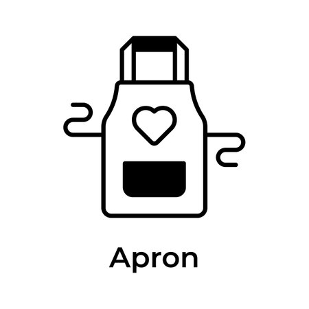 Cooking apron vector design, kitchen clothing iconのイラスト素材