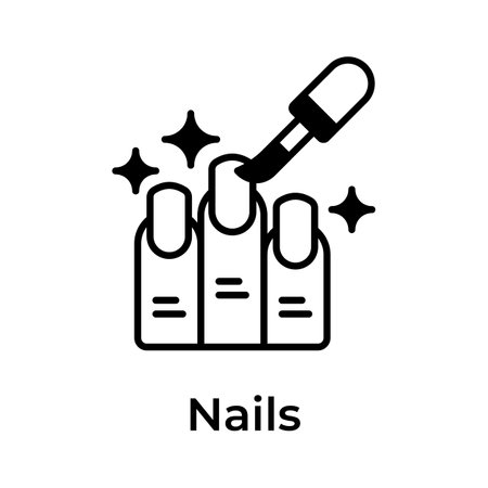 An amazing icon of nail painting, have a look at this beautiful vector of nail polishingのイラスト素材