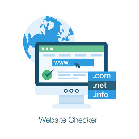 Website checker concept vector, website development iconのイラスト素材