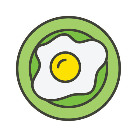 Visually perfect icon of fried icon, unique and trendy vectorのイラスト素材