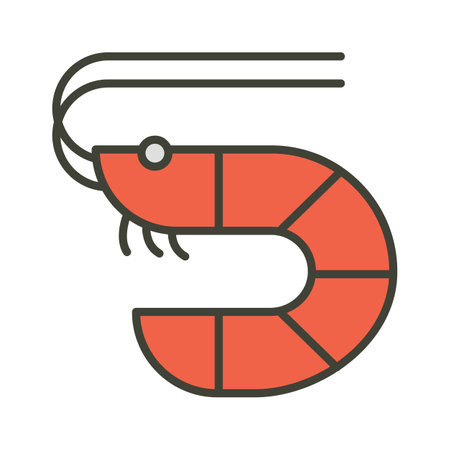 Well designed seafood vector, icon of shrimp in modern styleのイラスト素材