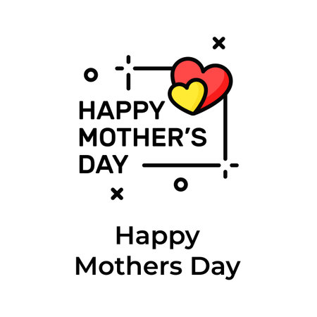 Unique and trendy mothers day icon design, happy mothers day vector designのイラスト素材