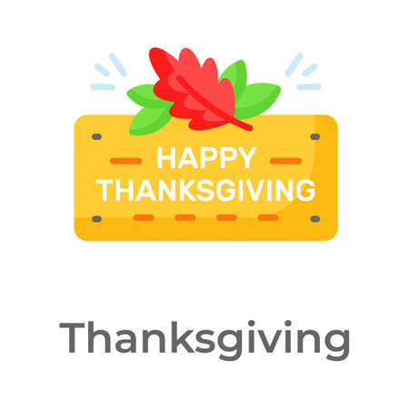 Happy thanksgiving board icon design, premium vector ready to useのイラスト素材