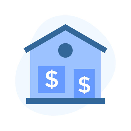 An amazing icon of house loan in flat style, ready to use vectorのイラスト素材