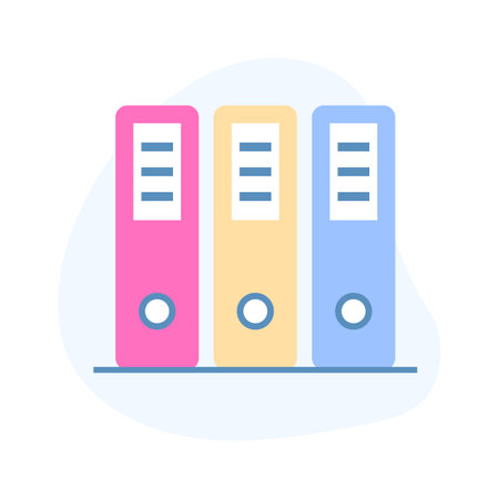 A vectors of files in modern style, trendy flat icon of bindersのイラスト素材