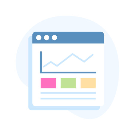 An icon of web analysis in trendy style isolated on white backgroundのイラスト素材
