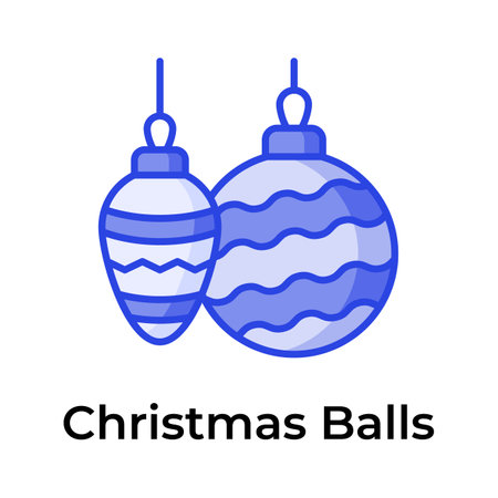 Christmas ornaments, christmas balls vector design, ready to use iconのイラスト素材