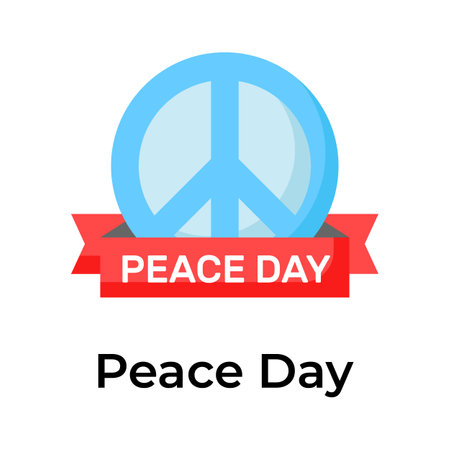 World peace day icon design, ready to use editable vectorのイラスト素材