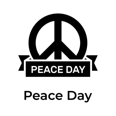 World peace day icon design, ready to use editable vectorのイラスト素材