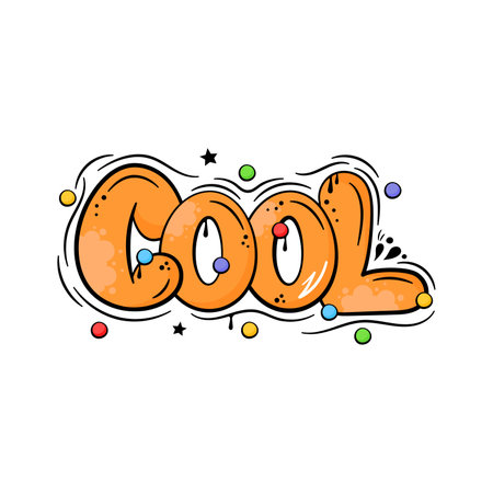 Cool typography vector design in modern style, isolated on white backgroundのイラスト素材