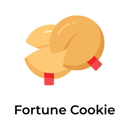 Fortune cookies vector design in modern style, editable iconのイラスト素材
