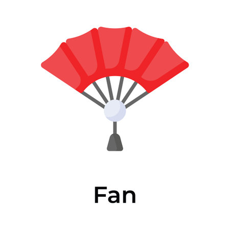 Creatively crafted icon of chinese fan modern design style, ready to use vectorのイラスト素材